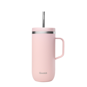 Cold cup isotherme avec anse rose pastel